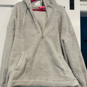 Cozy Gray Women's Sherpa Hoodie